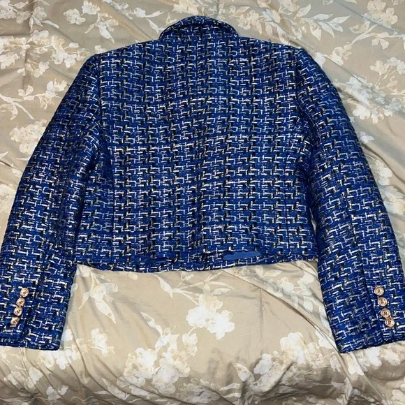 Scanlan Theodore Tinsel Tweed Jacket Size 10 NWT